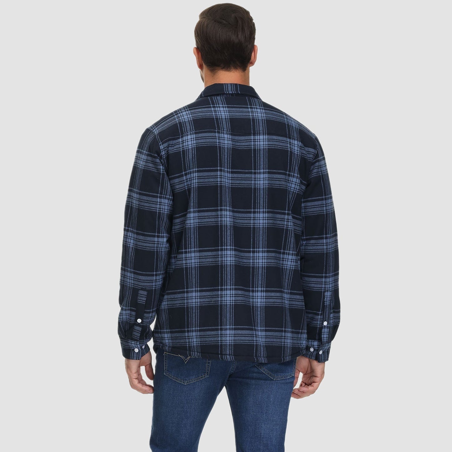 Flanelljacke – Kariertes, Mit Fleece Gefüttertes Herren-Overshirt für den Winter-Chaps Herrenmode