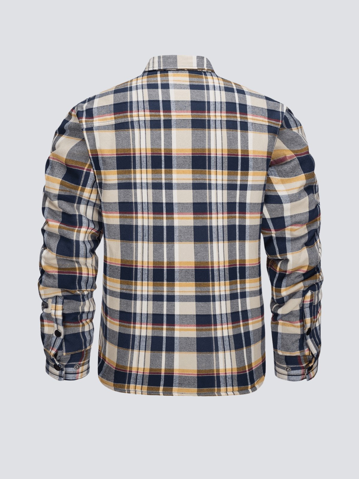 Flanelljacke – kariert – mit Knöpfen – gefütterte Innenjacke – Winterjacke für Herren-Chaps Herrenmode