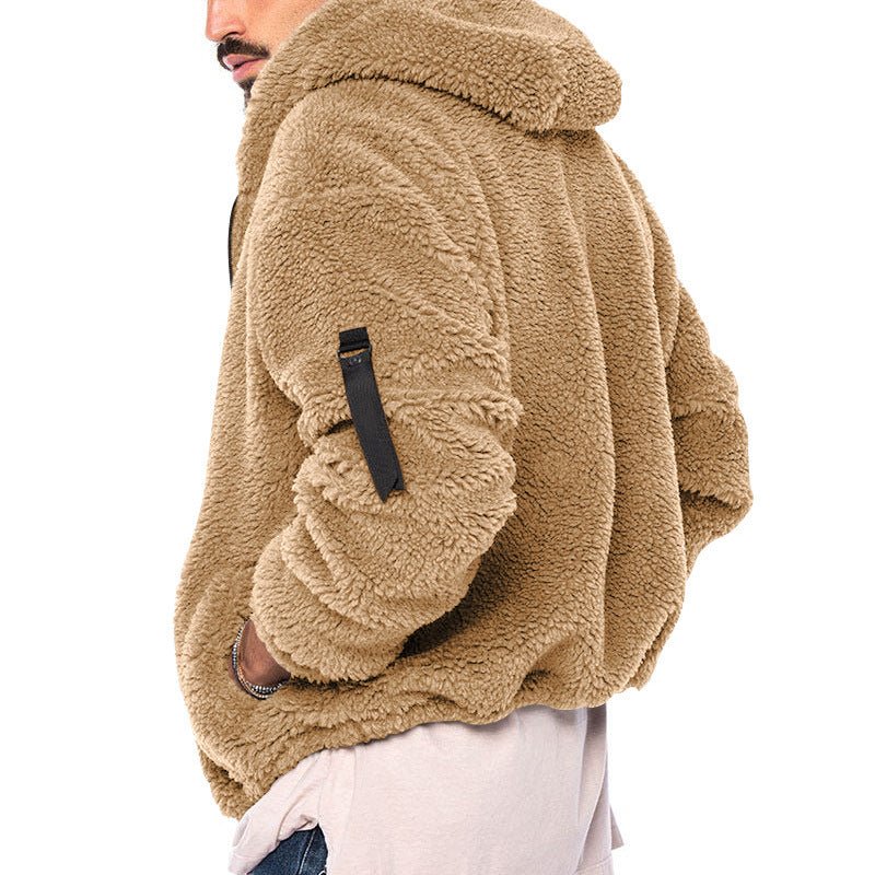 Fleece-Hoodie | Warm | Mit Reißverschluss | Teddy-Hoodie | Fleecejacke für Männer-Chaps Herrenmode