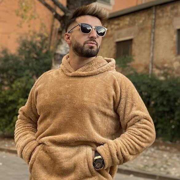 Fleece-Hoodie – Warmer, bequemer Teddy-Pullover-Hoodie für Männer-Chaps Herrenmode