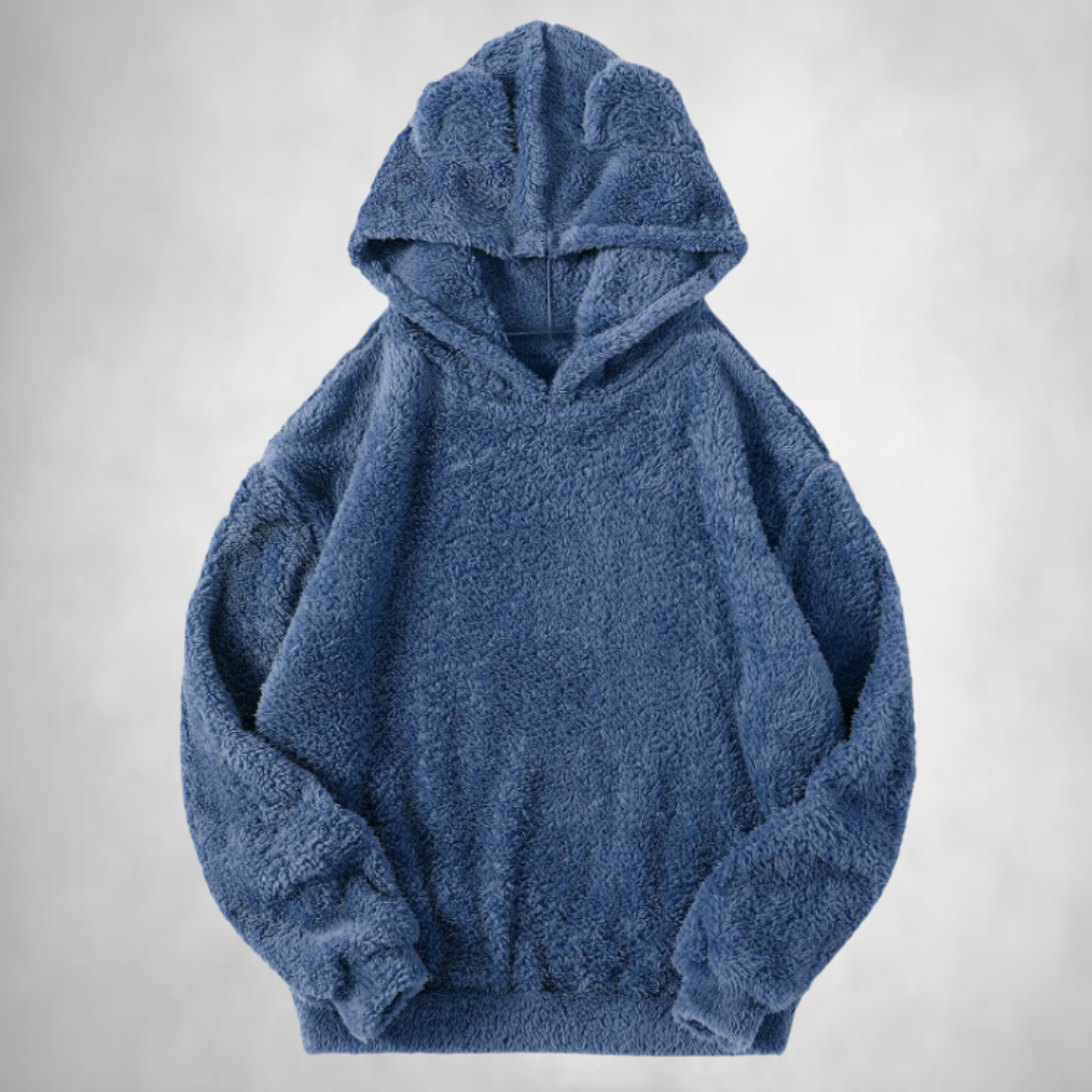 Fleece-Hoodie – Warmer, bequemer Teddy-Pullover-Hoodie für Männer-Haselnussblau-S-Chaps Herrenmode