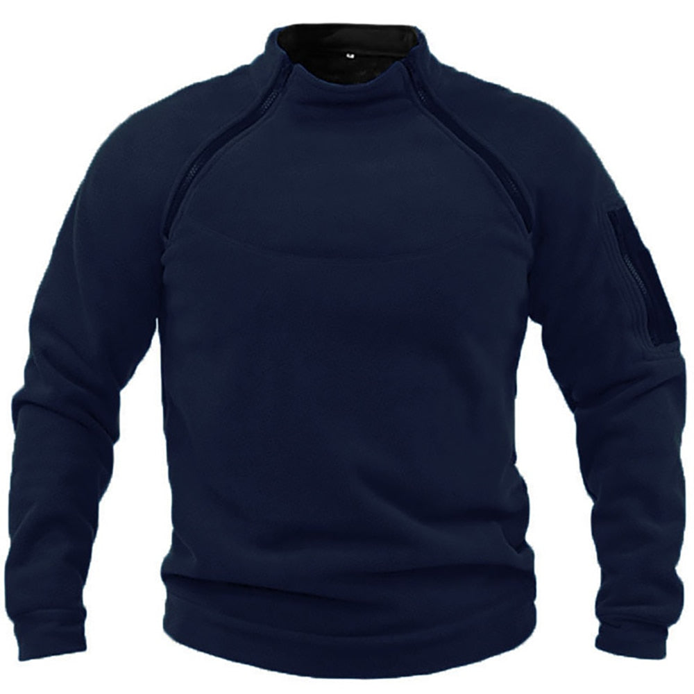 Fleece Pullover | Warm | Half Zip | Outdoor Fleece | Herren Fleece-Marineblau-S-Chaps Herrenmode