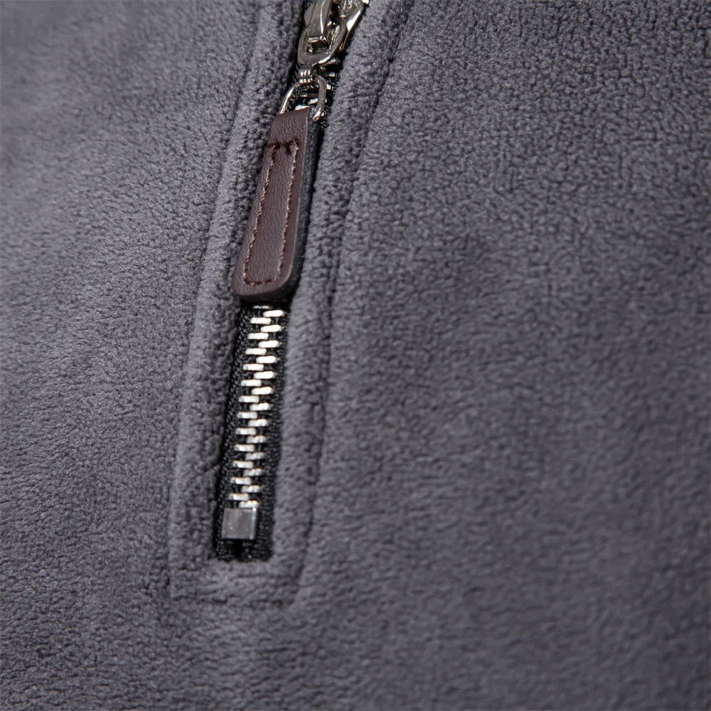 Fleece-Pullover | Warm | Winter | Fleece mit halbem Reißverschluss | Herrenbekleidung-Chaps Herrenmode