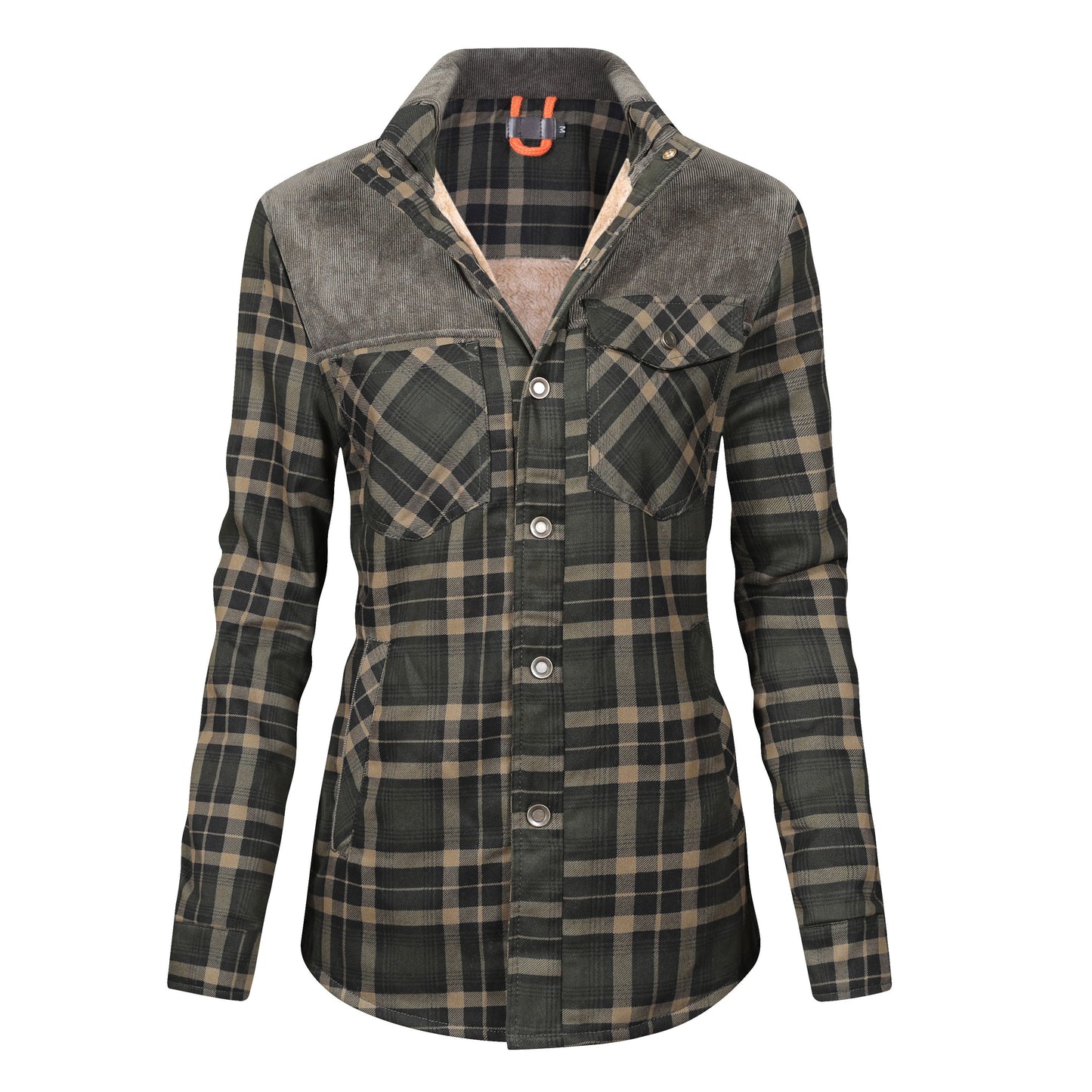 Fleece gefütterte Jacke | Kariert | Button-Up | Karierte Jacke | Herren Überhemd-Chaps Herrenmode