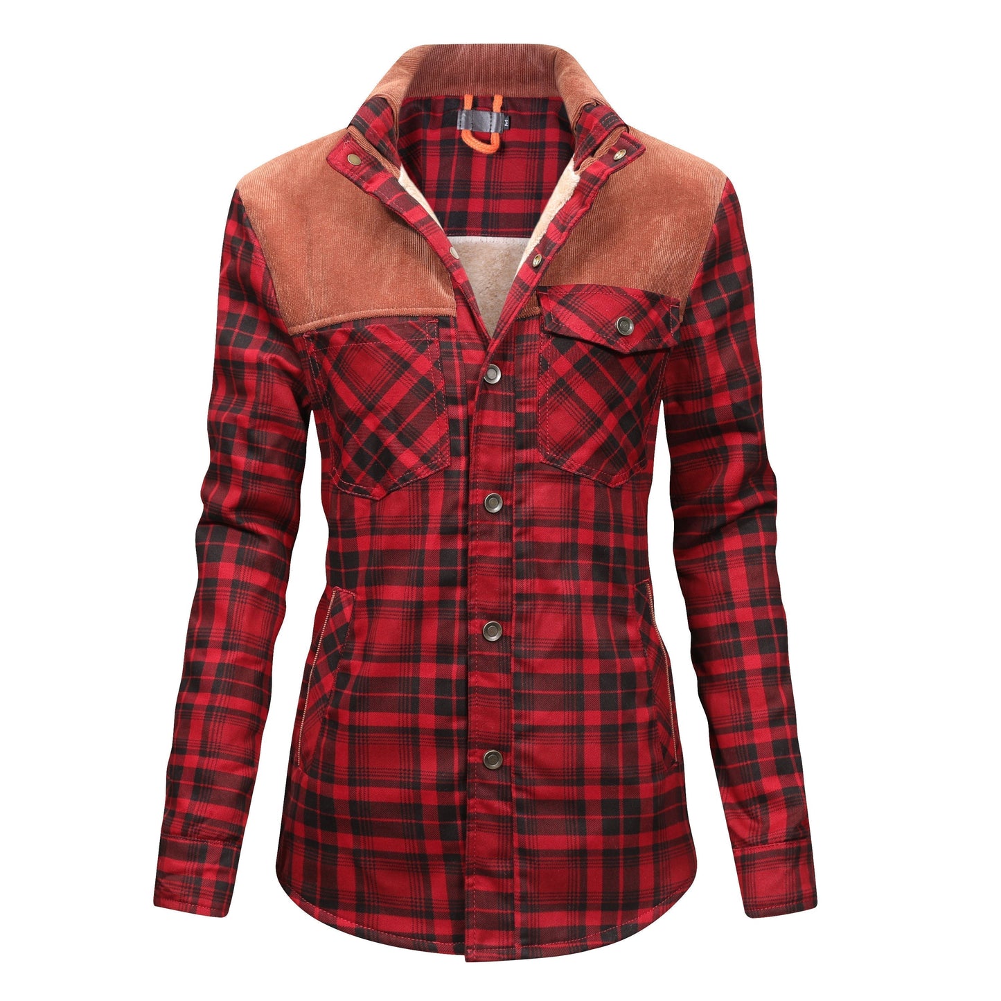 Fleece gefütterte Jacke | Kariert | Button-Up | Karierte Jacke | Herren Überhemd-Chaps Herrenmode
