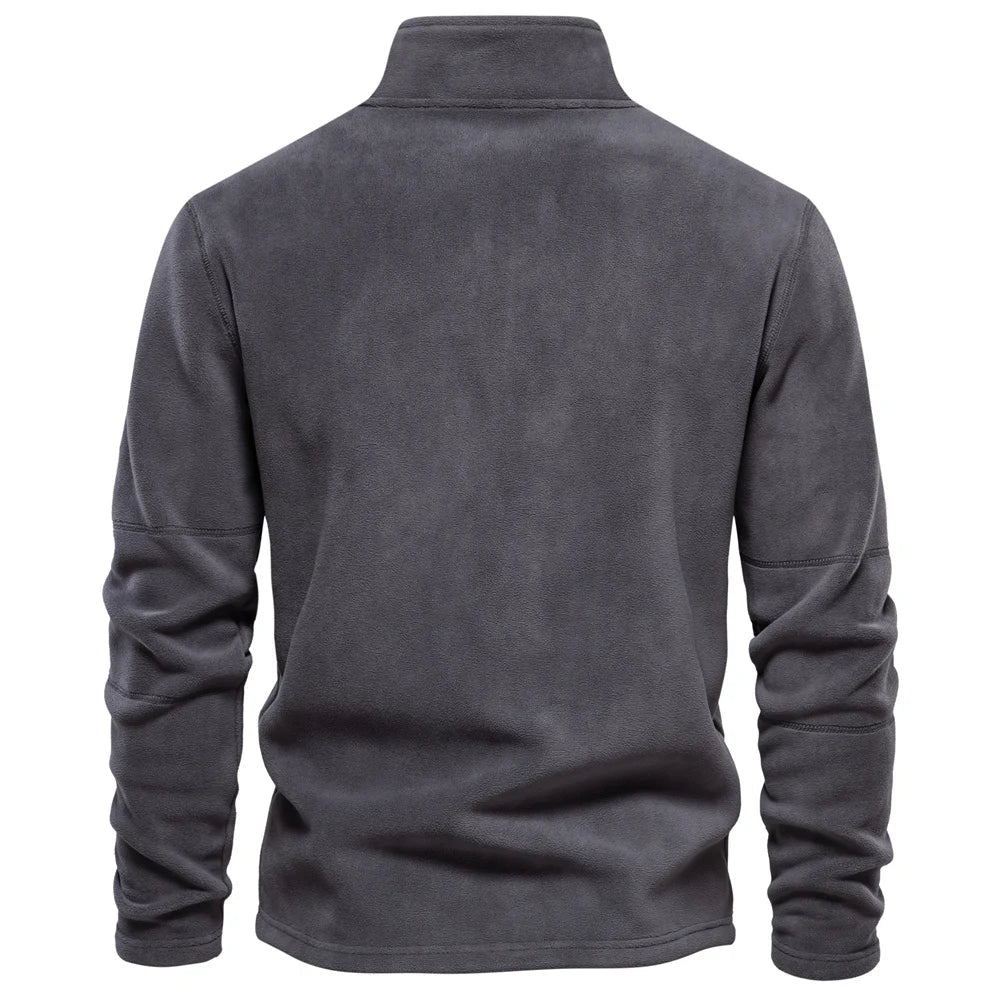 Fleece mit halbem Reißverschluss – Warm – Fleece-Pullover mit kurzem Reißverschluss – Herrenbekleidung-Chaps Herrenmode