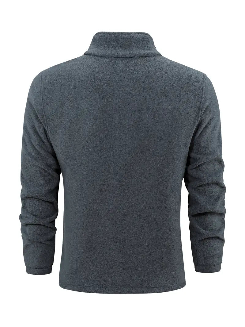 Fleecejacke – durchgehender Reißverschluss – Stehkragen – Fleece mit Reißverschluss – Herrenbekleidung-Chaps Herrenmode