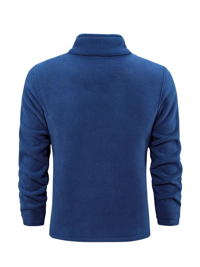 Fleecejacke – durchgehender Reißverschluss – Stehkragen – Fleece mit Reißverschluss – Herrenbekleidung-Chaps Herrenmode