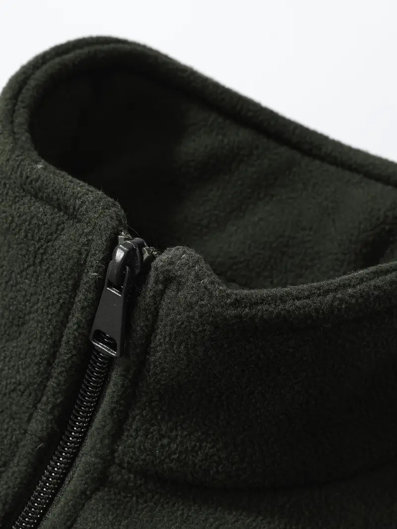 Fleecejacke – durchgehender Reißverschluss – Stehkragen – Fleece mit Reißverschluss – Herrenbekleidung-Chaps Herrenmode