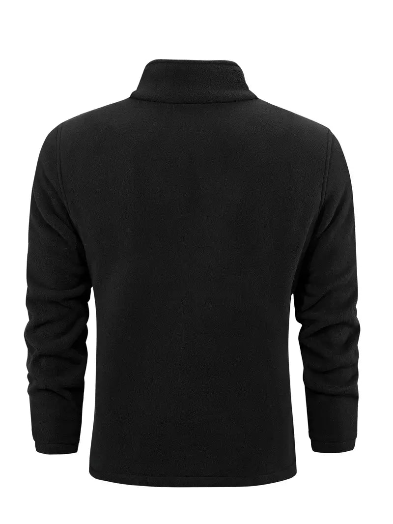 Fleecejacke – durchgehender Reißverschluss – Stehkragen – Fleece mit Reißverschluss – Herrenbekleidung-Chaps Herrenmode