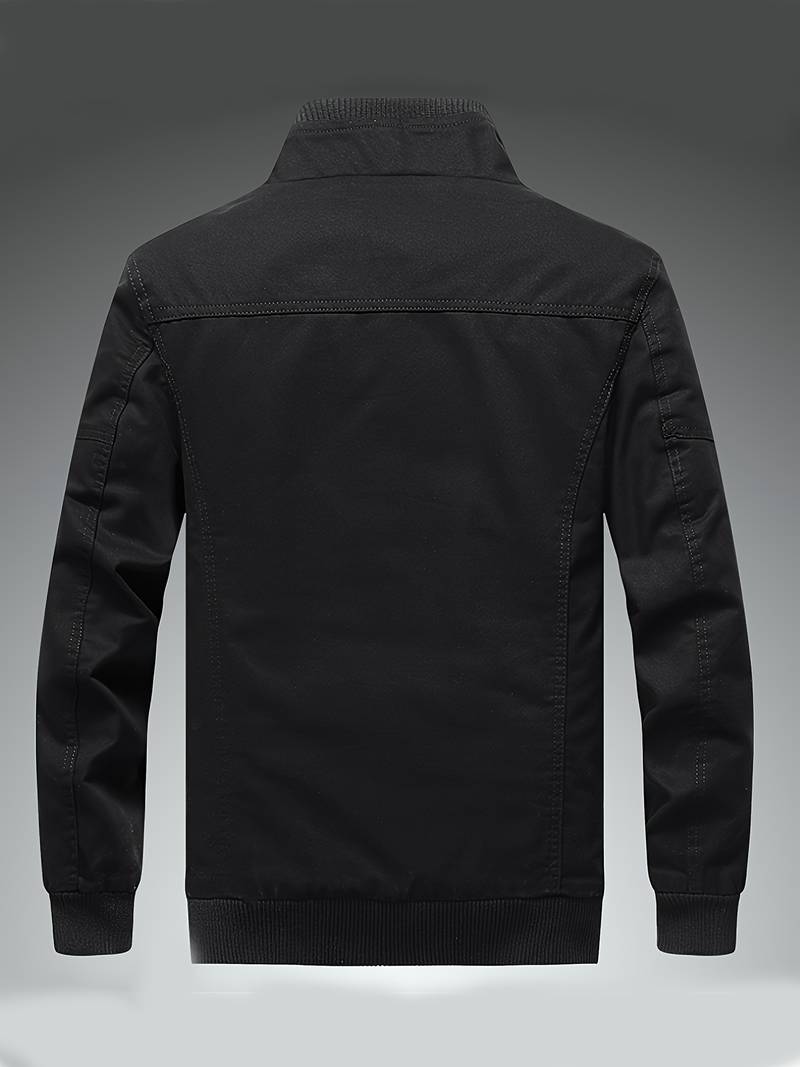 Frachtjacke | Schwarz | Reißverschluss | Herbstjacke | Herrenjacken-Chaps Herrenmode