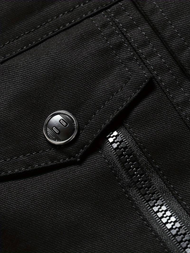 Frachtjacke | Schwarz | Reißverschluss | Herbstjacke | Herrenjacken-Chaps Herrenmode