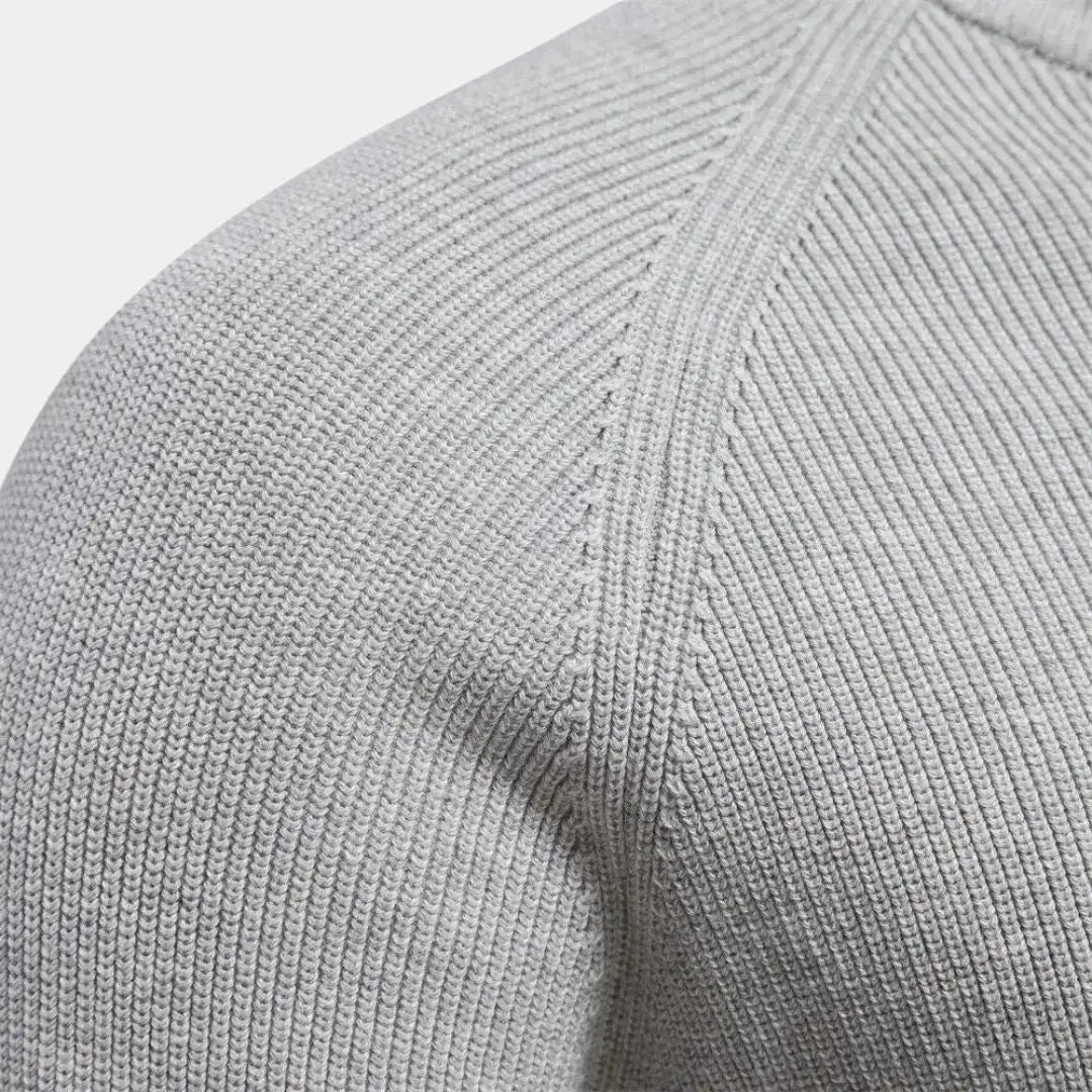 Halb-Reißverschluss-Pullover | Gestrickt | Reißverschluss am Hals | Polo-Pullover | Herren-Pullover mit Viertel-Reißverschluss-Chaps Herrenmode