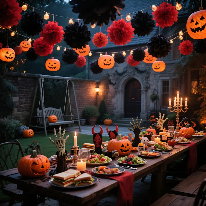 Halloween Kürbis Laterne | Hängend | Dekoration Set | Papierlaterne | Halloween Dekoration-Chaps Herrenmode