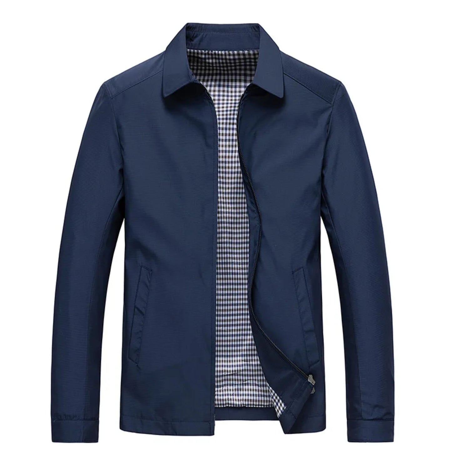 Harrington Jacke - Zip-Up - Winddicht - Leichte Jacke - Herrenjacken-Blau-XS-Chaps Herrenmode