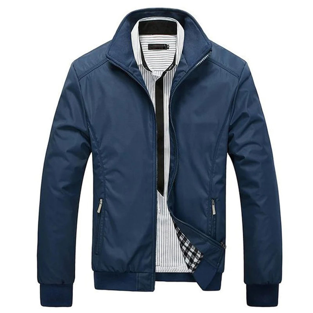 Harrington Jacket | Zip-Up | Windproof | Sommerjacke | Herrenjacke-Blau-S-Chaps Herrenmode