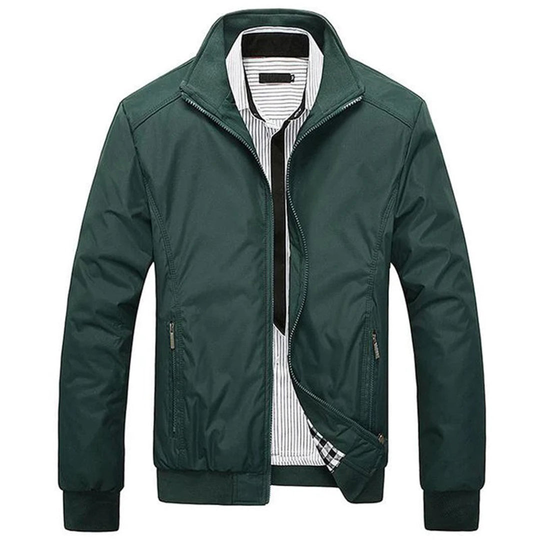 Harrington Jacket | Zip-Up | Windproof | Sommerjacke | Herrenjacke-Grün-S-Chaps Herrenmode