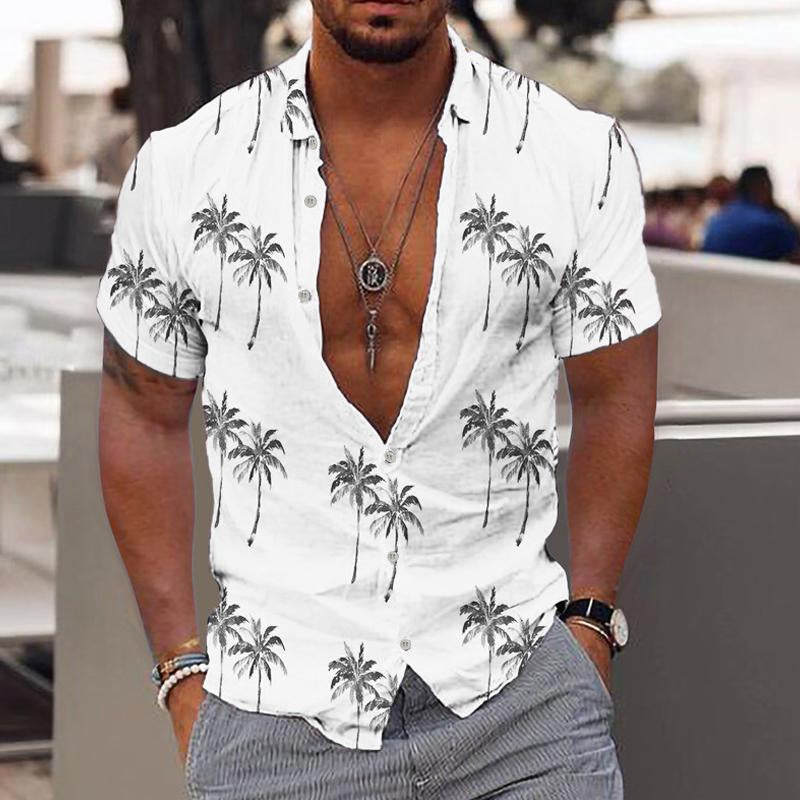 Hawaiihemd | Kurzarmhemd | Polohemd | Herren-Sommerhemd-Weiß-S-Chaps Herrenmode