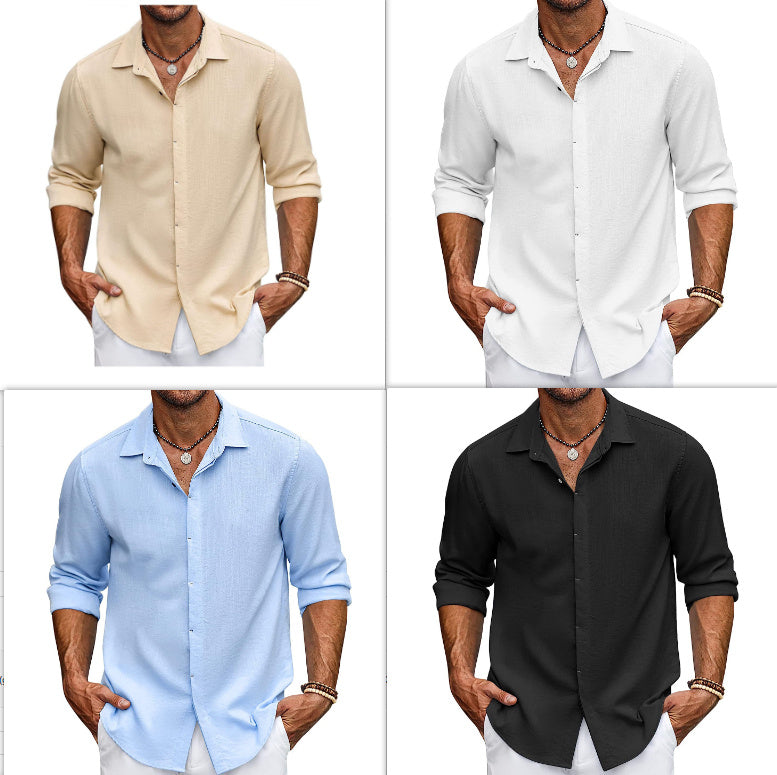 Hemd mit Knopfleiste | Lockere Passform | Hemd mit Knopfleiste | Langarmhemd | Herrenhemden-Chaps Herrenmode