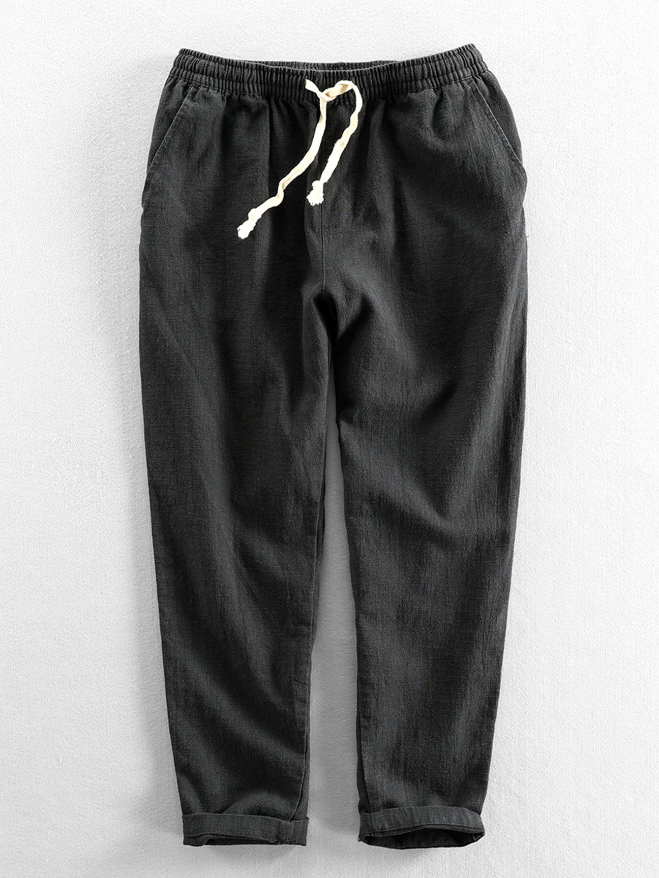 Hemd und Hose im Set | Knopfleiste | Lange Ärmel | Leinen Zweiteiler | Herren-Kombi-Chaps Herrenmode