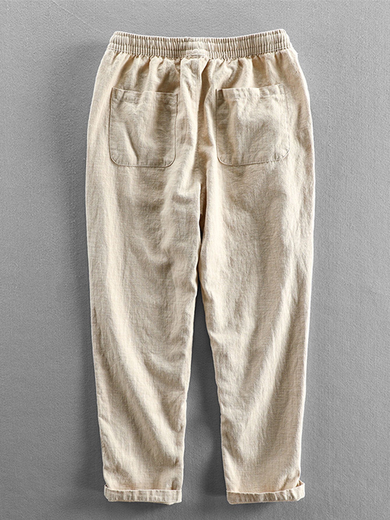 Hemd und Hose im Set | Knopfleiste | Lange Ärmel | Leinen Zweiteiler | Herren-Kombi-Chaps Herrenmode