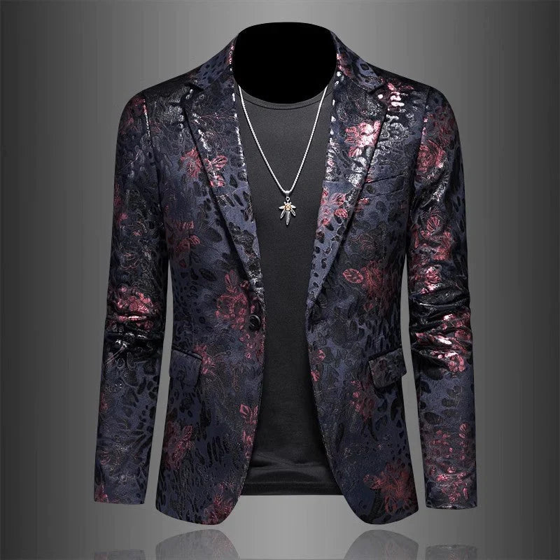 Herren Blazer | Floral | Stilvoll | Herrenjacke | Herrenbekleidung-Chaps Herrenmode