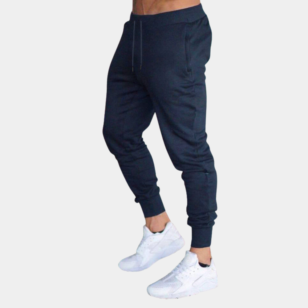 Herren Jogger - Kordelzug - Elastische Taille - Sweatpants - Herrenbekleidung-Schwarz-36-Chaps Herrenmode