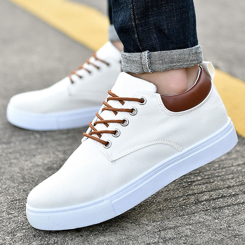 Herren-Sneaker – Lässig – Bequem – Slipper – Herrenschuhe-Weiß-39-Chaps Herrenmode