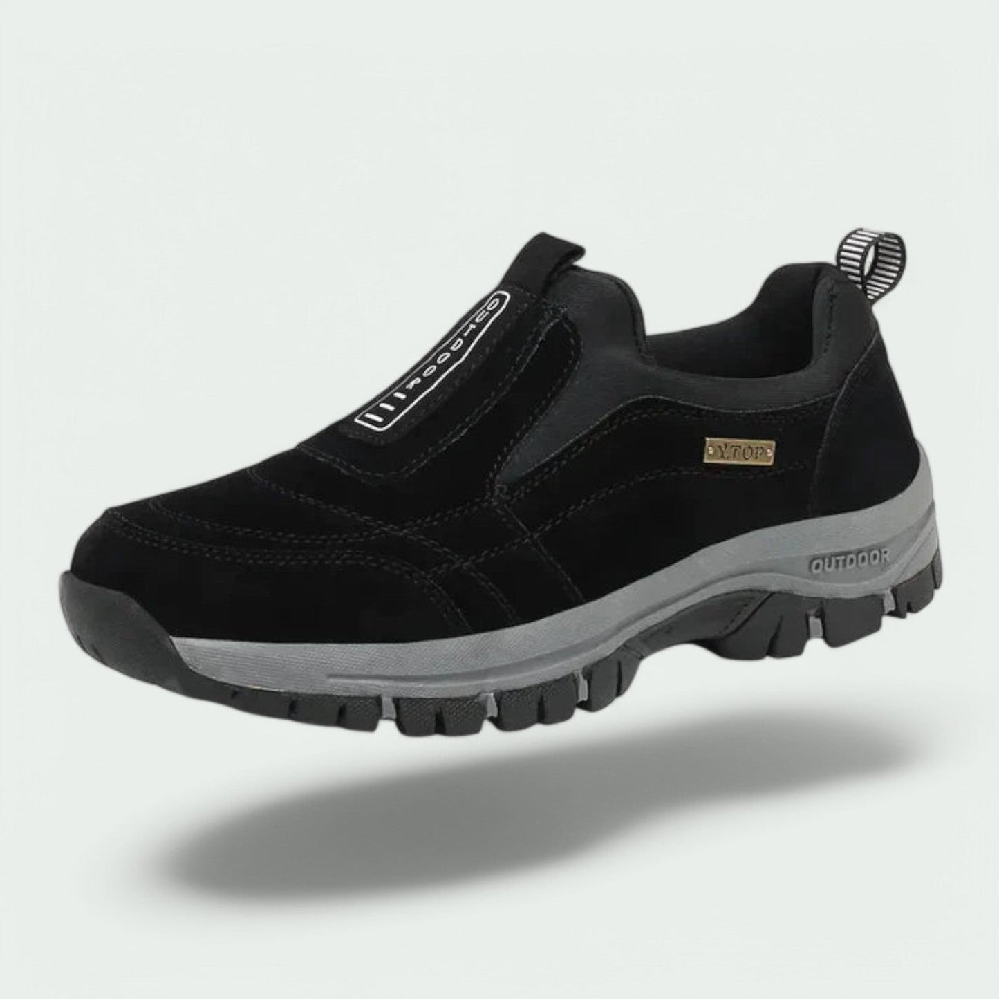 Herren Wanderschuhe | Slip-On | Outdoor | Wanderschuhe | Orthopädische Schuhe-Schwarz-40-Chaps Herrenmode
