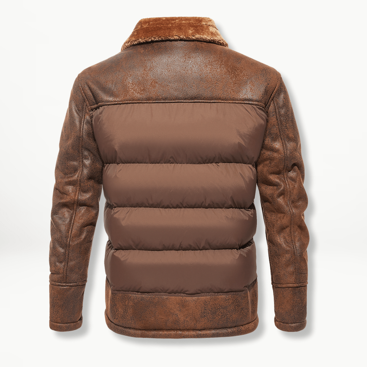 Herren Winterjacke | Gefüttert | Pelzkragen | Pufferjacke | Daunenjacke-Chaps Herrenmode