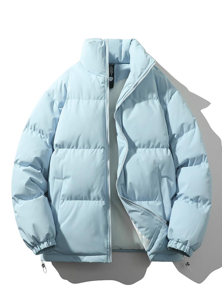 Herren Winterjacke - Warm - wattiert - Daunenjacke - Pufferjacke-Hellblau-S-Chaps Herrenmode