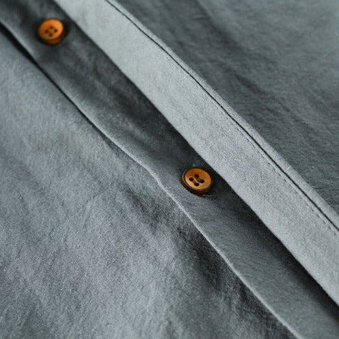 Herrenhemd – bequem – langärmlig – japanisches Hemd – Hemd mit Knöpfen-Chaps Herrenmode
