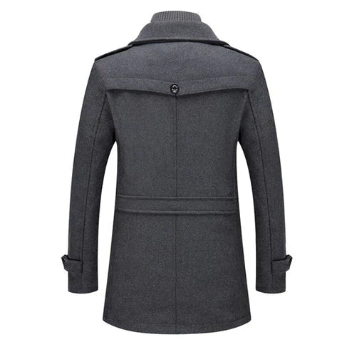 Herrenjacke – Reißverschluss – Einreihig – Wollmantel – Winterjacke-Chaps Herrenmode