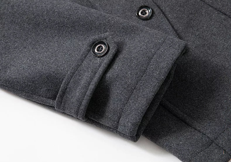 Herrenjacke – Reißverschluss – Einreihig – Wollmantel – Winterjacke-Chaps Herrenmode
