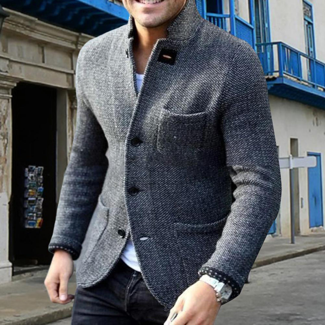 Herrenjacke | mit Knöpfen | Taschen | Tweedjacke | Strickjacke-Chaps Herrenmode
