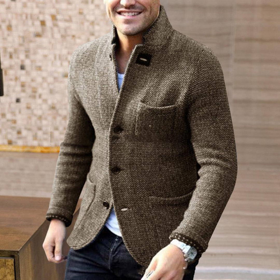Herrenjacke | mit Knöpfen | Taschen | Tweedjacke | Strickjacke-Chaps Herrenmode