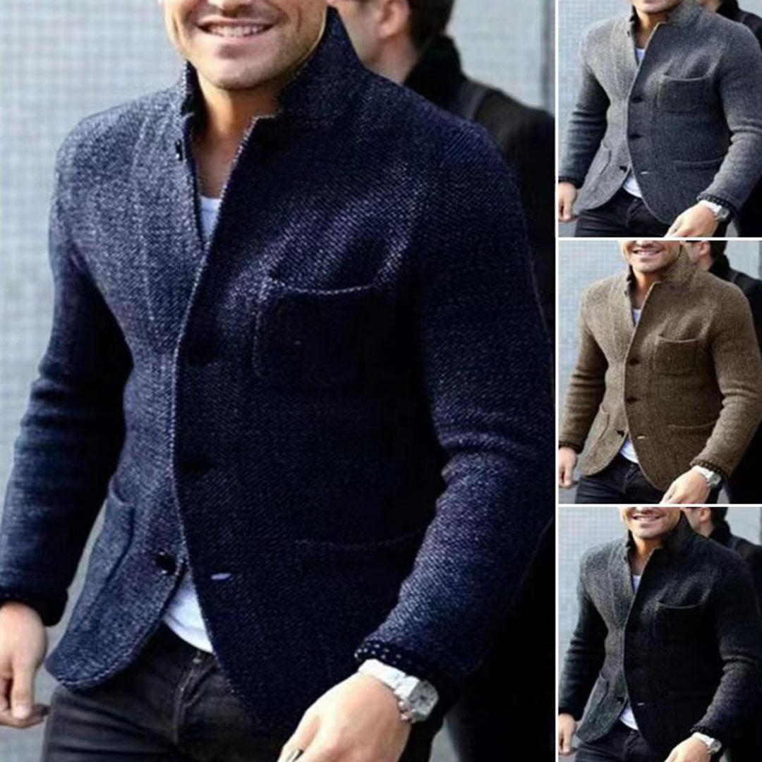 Herrenjacke | mit Knöpfen | Taschen | Tweedjacke | Strickjacke-Chaps Herrenmode