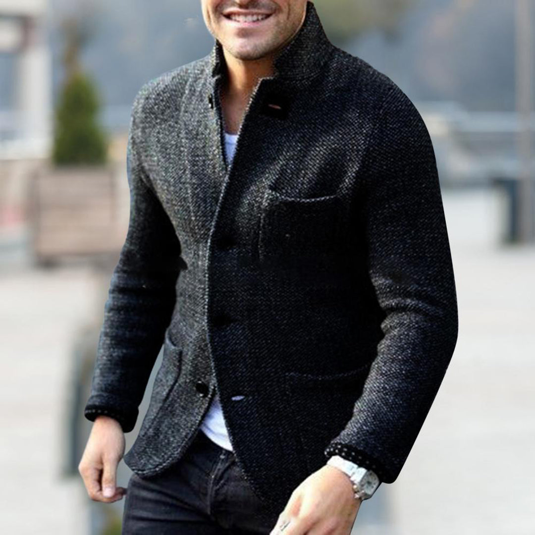 Herrenjacke | mit Knöpfen | Taschen | Tweedjacke | Strickjacke-Chaps Herrenmode