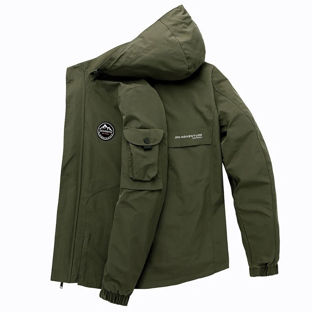 Herrenjacke – wasserdicht – mit Kapuze – Outdoorjacke – Windjacke-Chaps Herrenmode