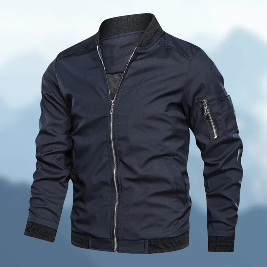 Herrenjacke – winddichte Herbst-Bomberjacke mit Reißverschluss-Chaps Herrenmode