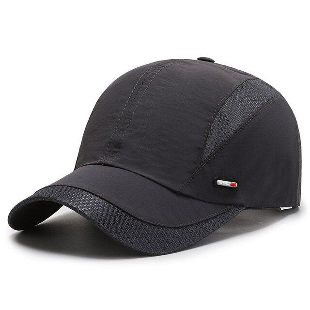 Herrenmütze – Atmungsaktiv – Verstellbar – Sportmütze – Mützen für Jungs-Dunkelgrau-Einheitsgröße (55–60 cm)-Chaps Herrenmode