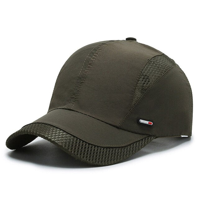 Herrenmütze – Atmungsaktiv – Verstellbar – Sportmütze – Mützen für Jungs-Grün-Einheitsgröße (55–60 cm)-Chaps Herrenmode