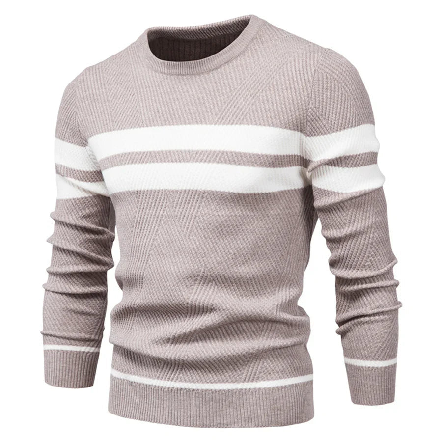 Herrenpullover – Strickpullover mit Rundhalsausschnitt-Chaps Herrenmode