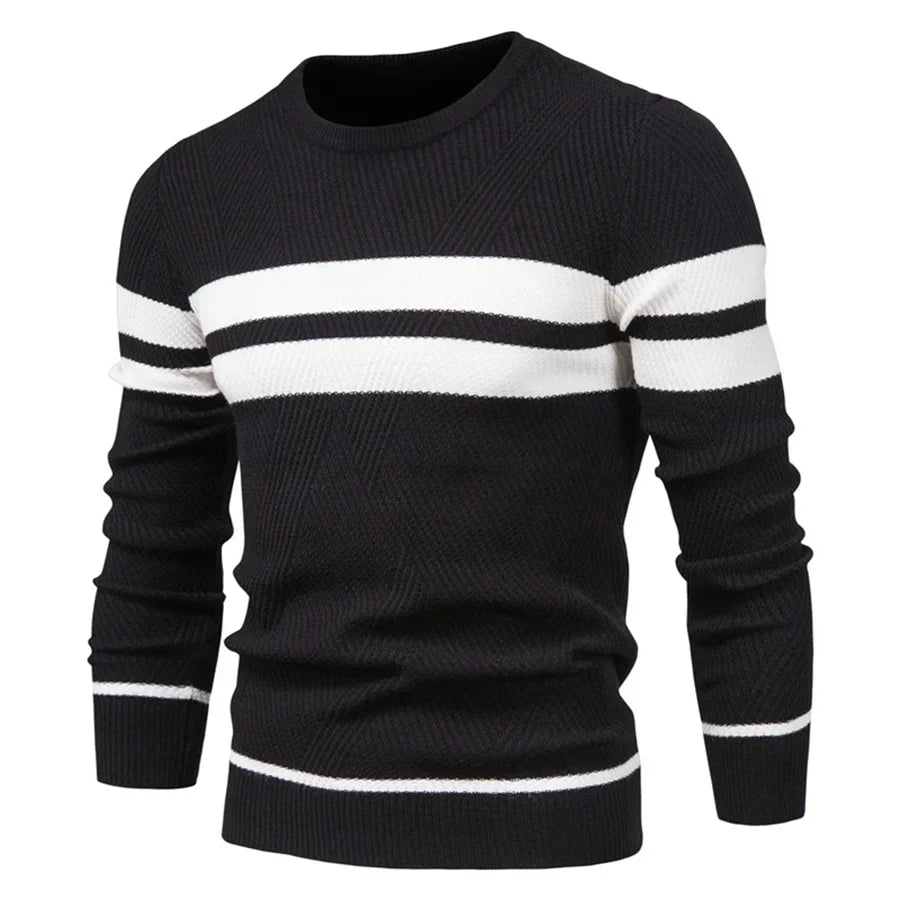Herrenpullover – Strickpullover mit Rundhalsausschnitt-Chaps Herrenmode