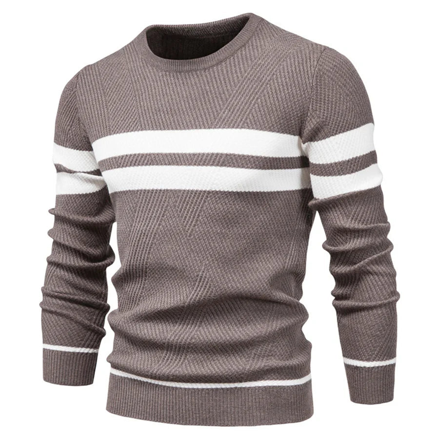 Herrenpullover – Strickpullover mit Rundhalsausschnitt-Chaps Herrenmode