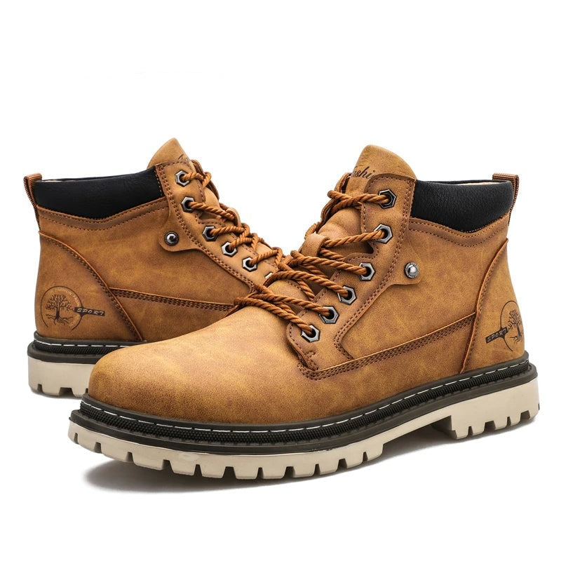 Herrenstiefel | Rutschfest | Schnürstiefel | Stiefeletten | Arbeitsstiefel-Chaps Herrenmode