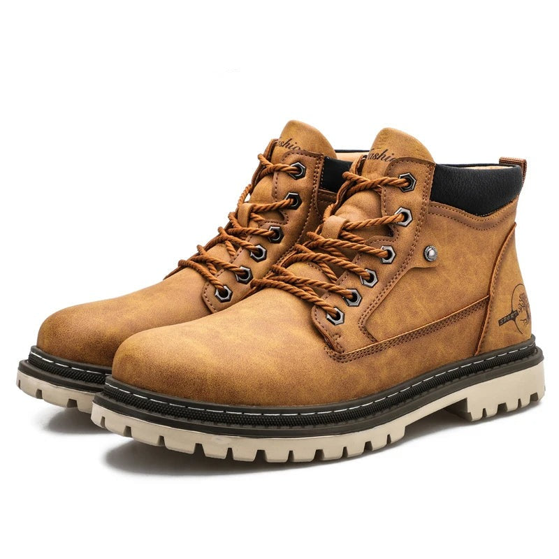Herrenstiefel | Rutschfest | Schnürstiefel | Stiefeletten | Arbeitsstiefel-Chaps Herrenmode