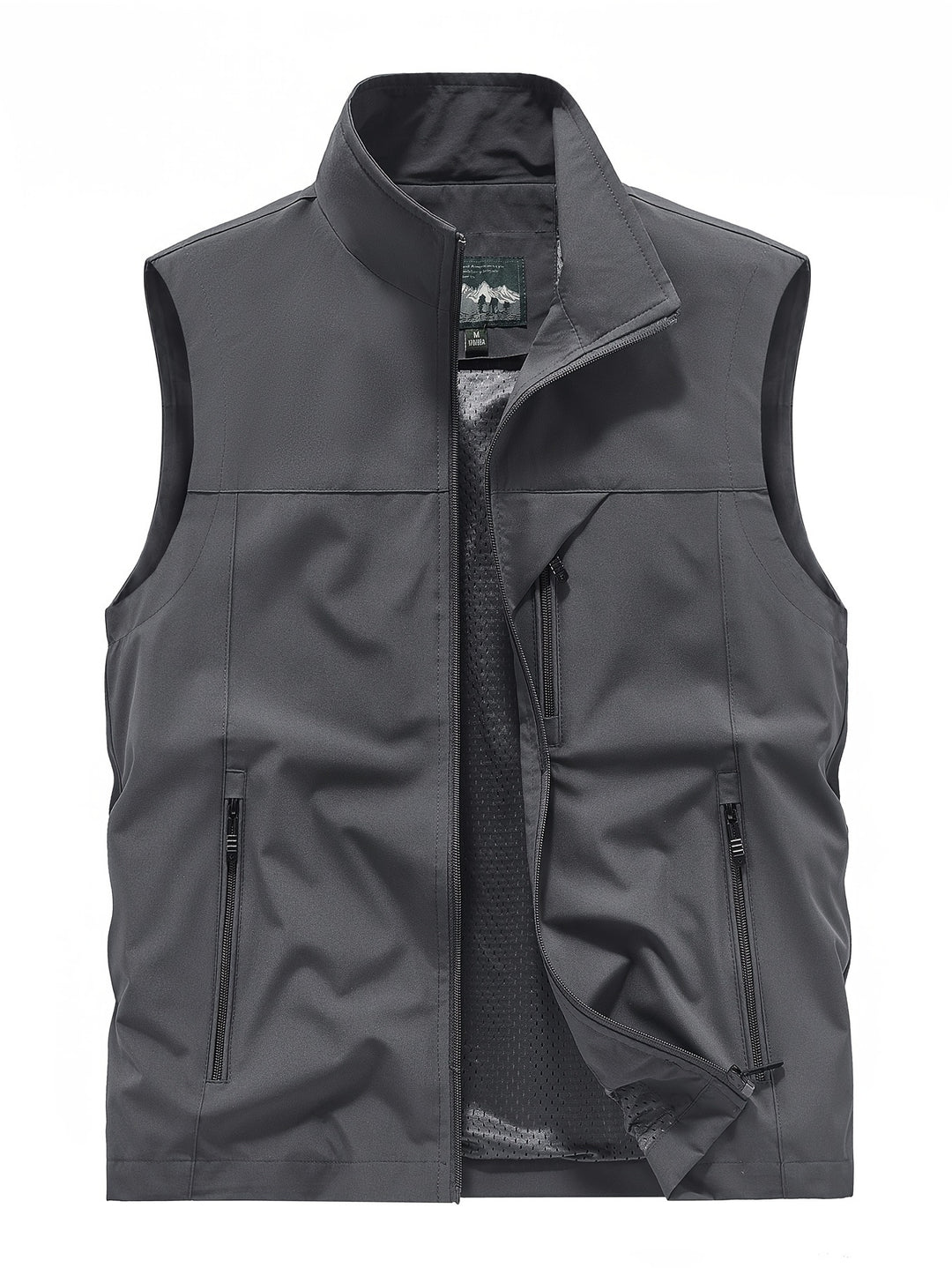 Herrenweste | Ärmellos | Leichtgewichtig | Outdoorweste | Herrenweste-Grau-XS-Chaps Herrenmode