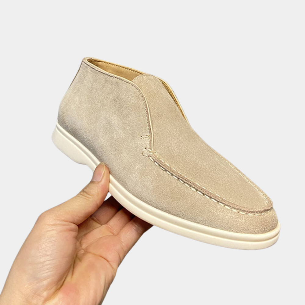 High Loafers – Bequeme Slip-On aus Wildleder für Herren-Aprikose-40-Chaps Herrenmode