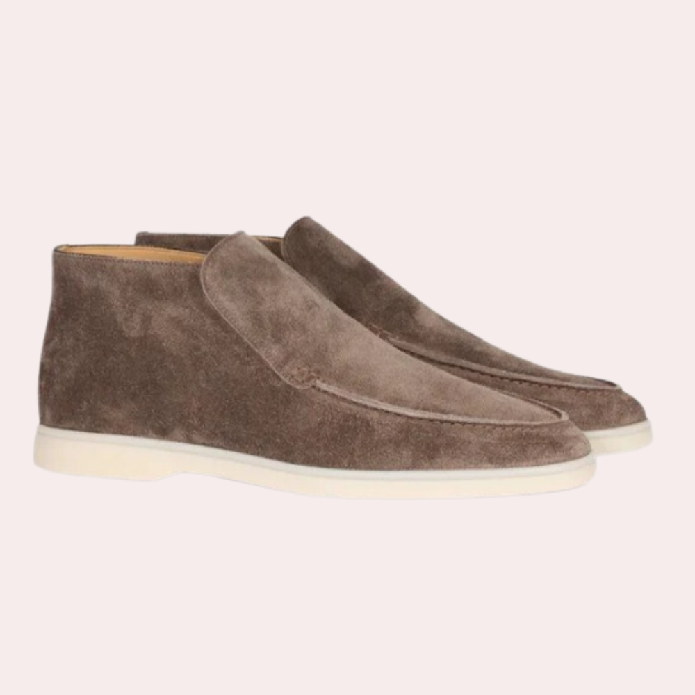 High Loafers – Bequeme Slip-On aus Wildleder für Herren-Hellbraun-40-Chaps Herrenmode
